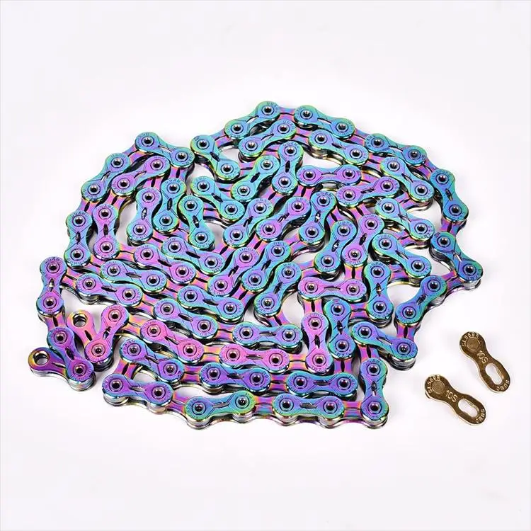 
Wholesale SUMC 9/10/11/12 High Speed Color Bicycle Chain Full Hollow Mountain/Road Bicycle Chain 
