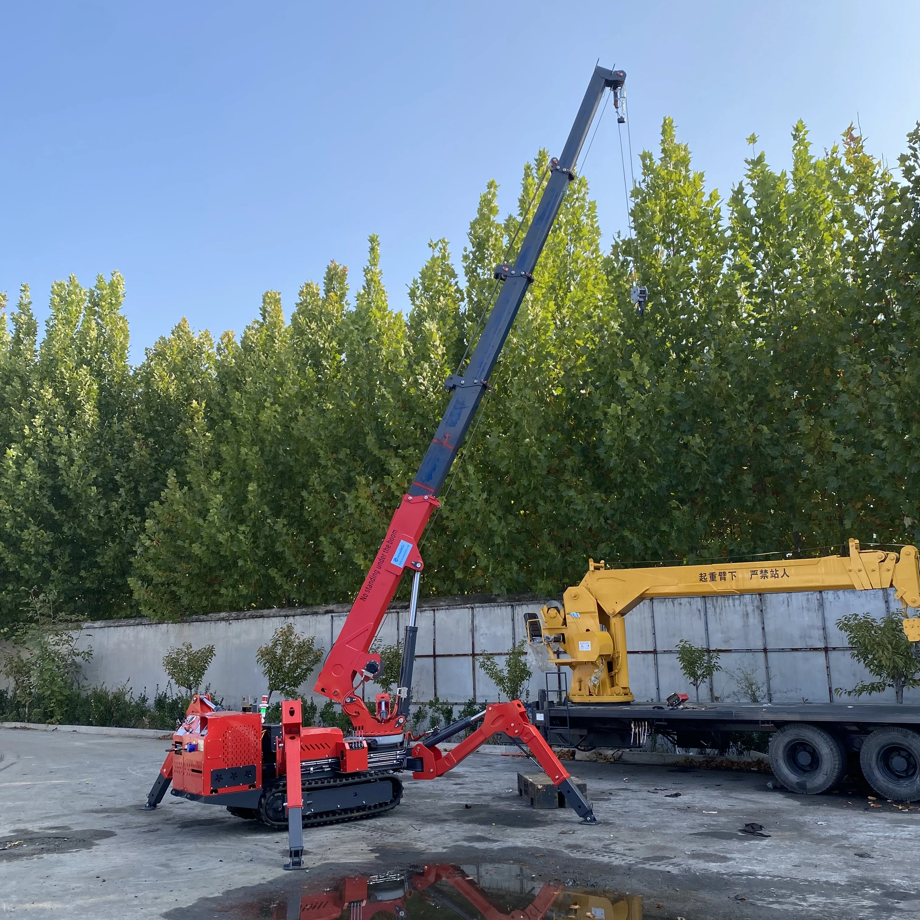 China Diesel Engine Drive Electric Spider Cranes Hydraulic Mobile Spider Crane 3 Ton Telescopic Small Price Mini Spider Crane