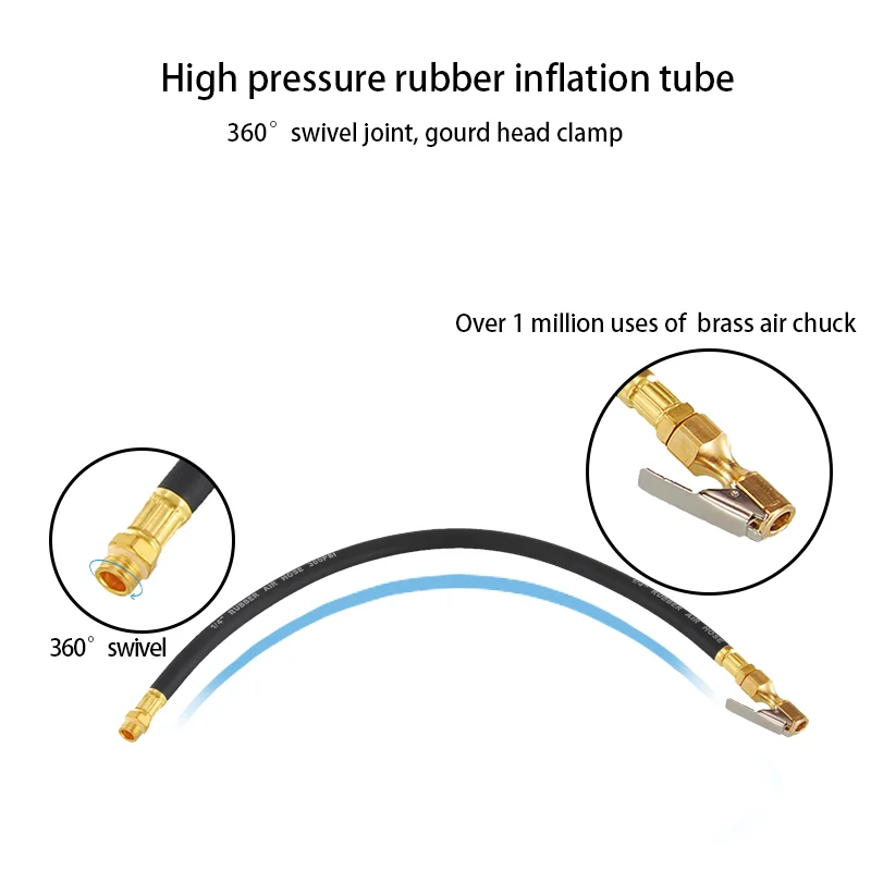 LCD Display Digital Tire Inflator - Dial Air Pressure Gauge for Accurate Tyre Inflation