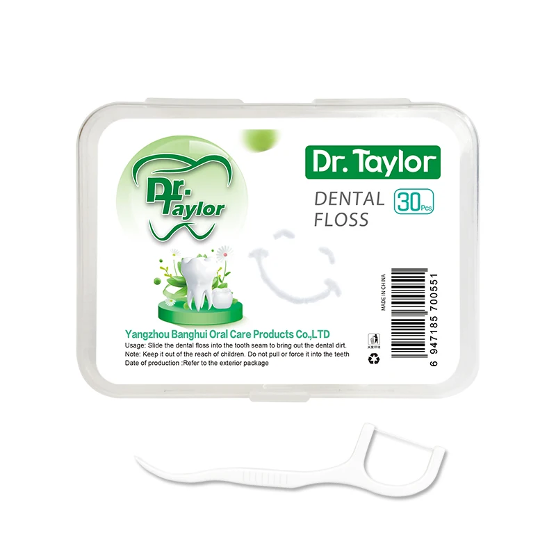 Custom 30packs Factory price Disposable Dental Floss Picks Sticks Cleaning Toothpick Dental Floss Manufacturing