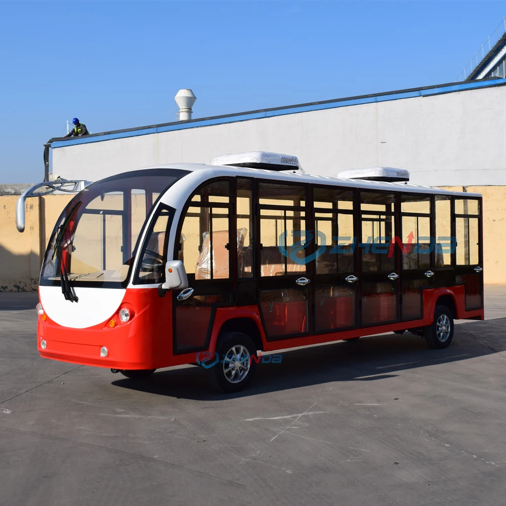 New Energy Low Speed School Bus Electric Sightseeing Reception Car City Sightseeing Shuttle Bus for Sale