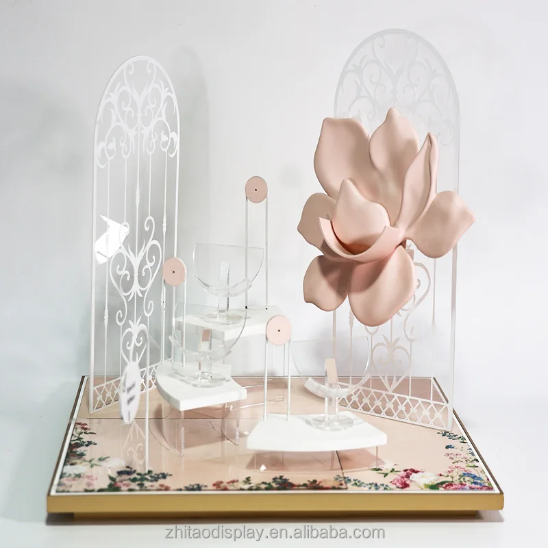 Pharmacy beauty store skin care display cabinet skincare showcase stand