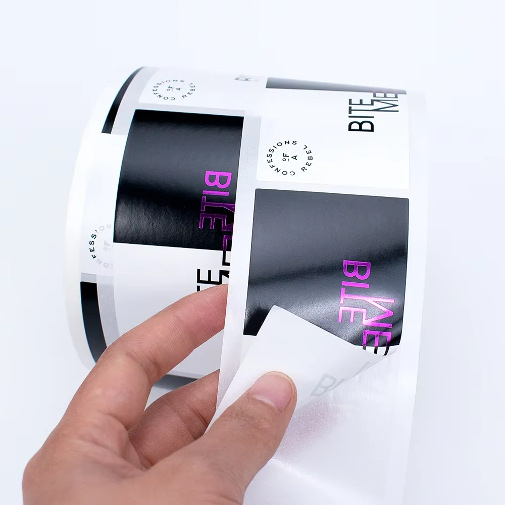 Customization Custom Private Brand Gold Foil Labels For Cosmetic And Skincare White Waterproof Label Sticker 10