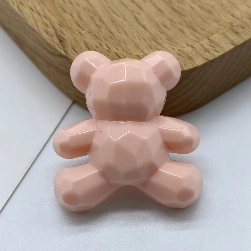 Acrylic bear drop glue mobile phone case accessories DIY handmade bear headdress beads without holes