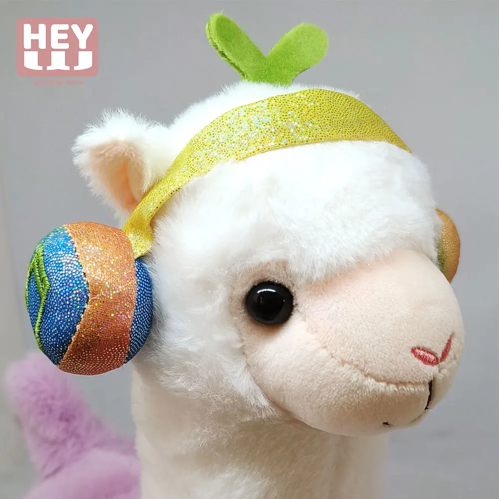 HEYWIN Custom service Remote Control Plush toys part, Realistic Stuffed Animal with music Walking, Shake Tail,  Alpaca (M-C048)