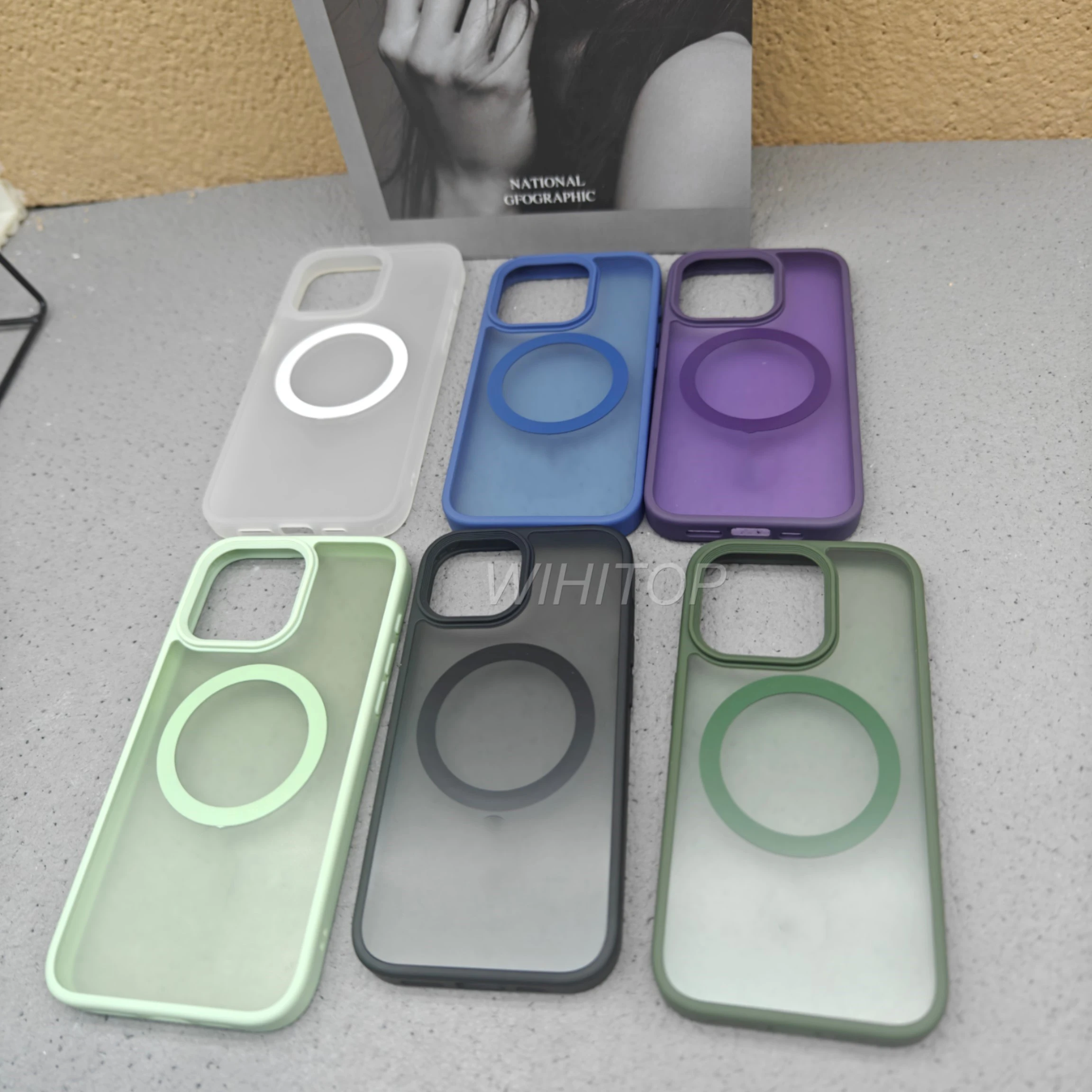 Новое поступление оптовая продажа прозрачный Магнитный Роскошный чехол для мобильного телефона iphone 15 14 13 12 11 x s23 Pro max de luj