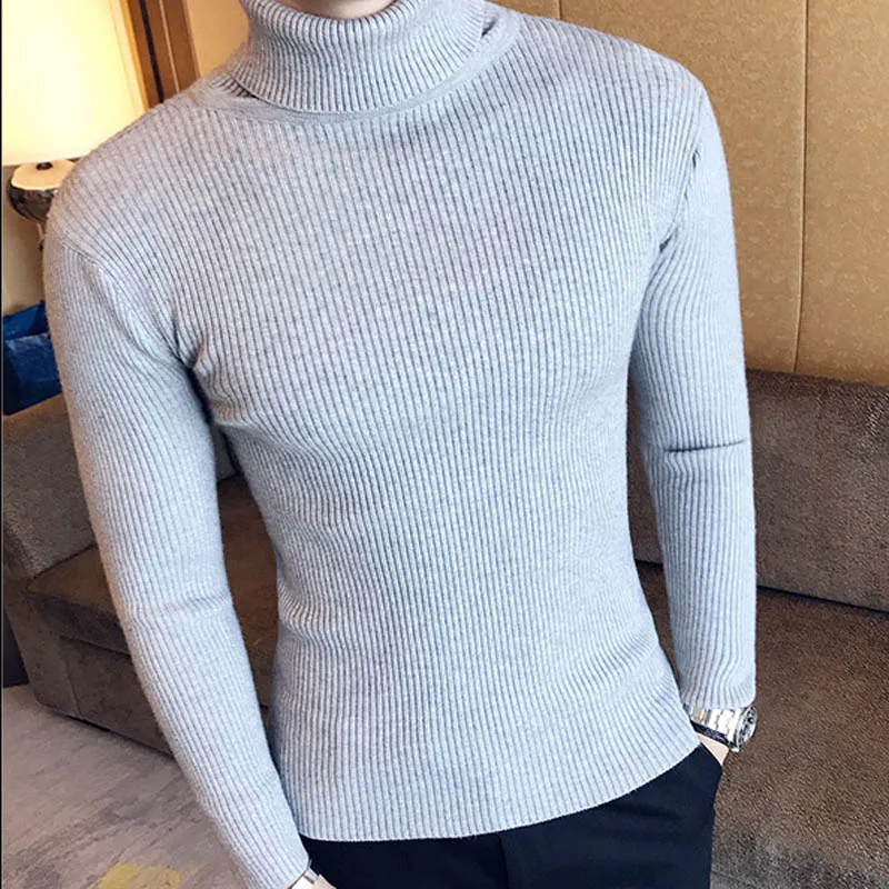 
Autumn Winter turtleneck sweater Turtleneck Pullover Men Brand Clothing knitwear Sweater Men Casual Pull Slim fit men turtleneck 