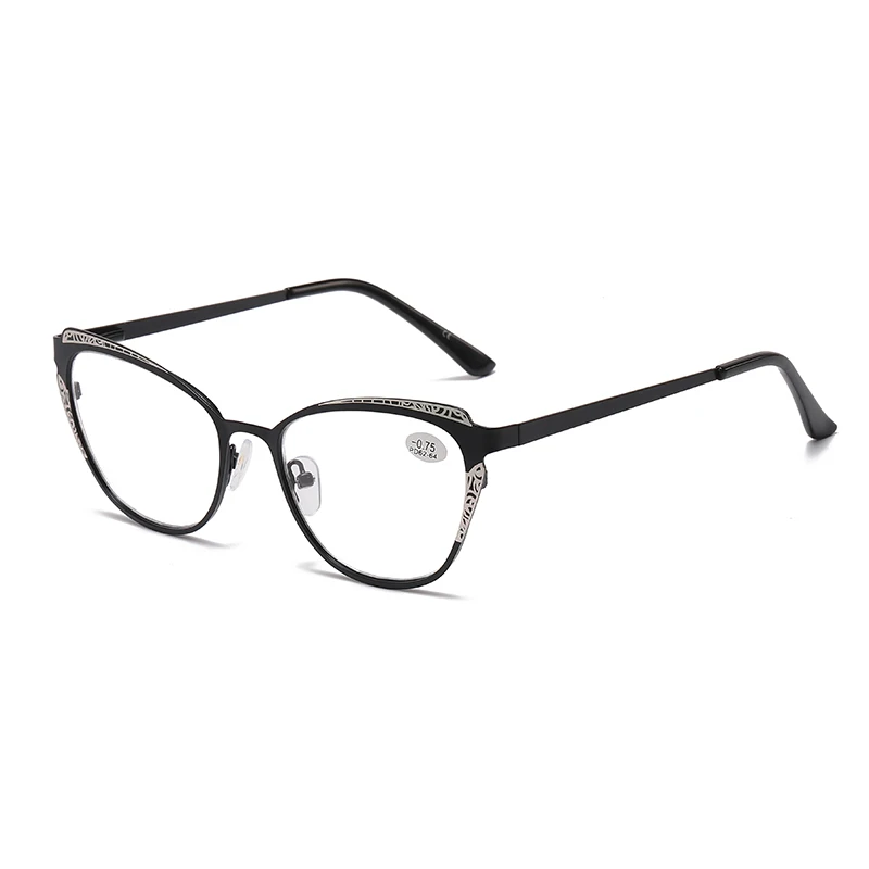 19187s Metal Squared Frame White Lens European luxury Cat eye Duel Design Presbyopia Myopia Men Women Reading Glasses