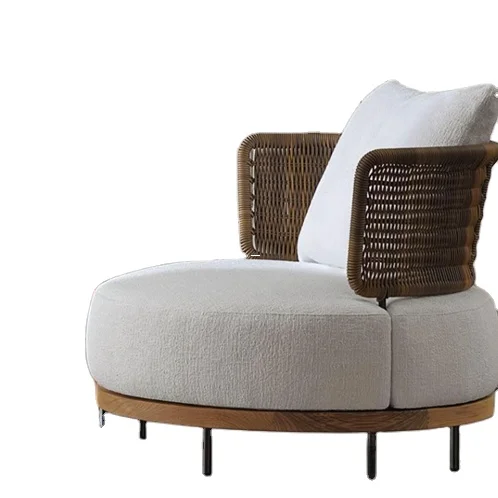 
Living room hand knitting furniture casual arm chairs 