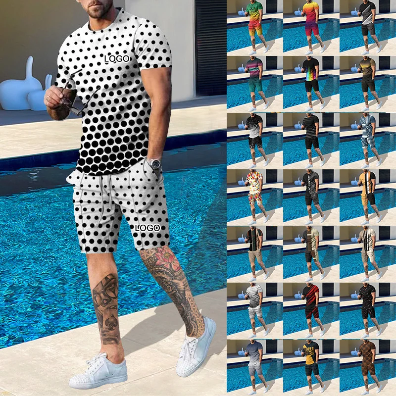 Chinjane Customization Prints Brand Logo Jogger Sweatsuits Custom Short Set Sports Tracksuits Jogging Suits For Men