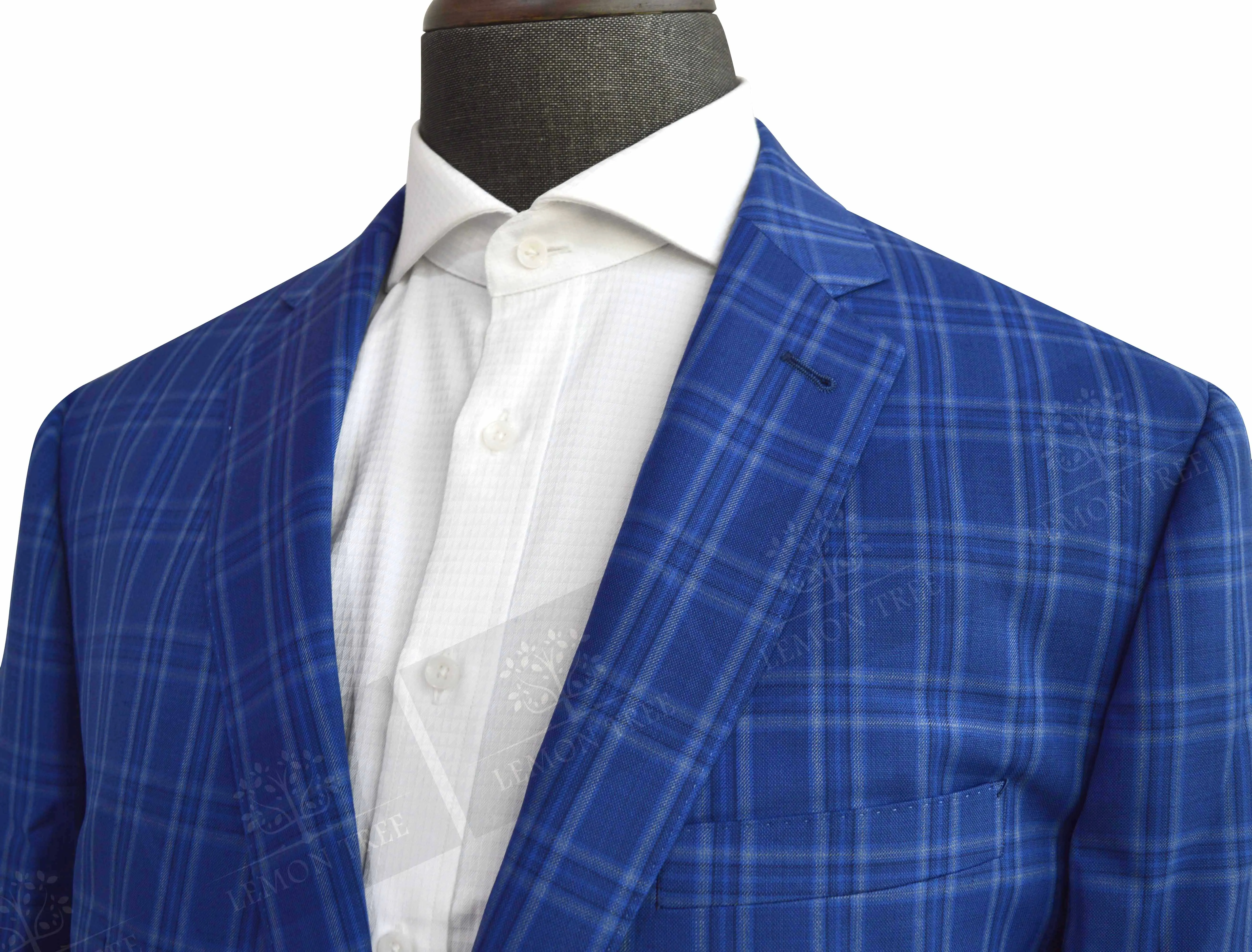 New style high quality wedding dress suits for mens blazer slim fit royal blue coat pant photos