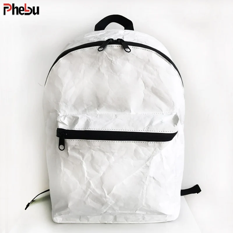 New style tyvek kraft paper fashion back pack leisure school backpack