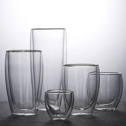 250ml Borosilicate glass cup Double Wall Glasses Tea Glass Cup Coffee Cup