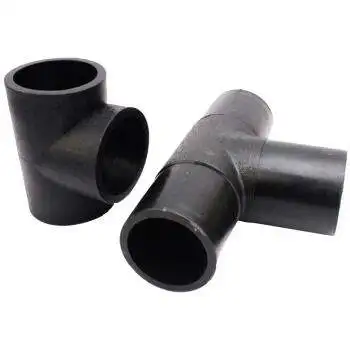 APAS Pe100 Black Polyethylene Pipe Fittings Hdpe 45 Degree Tee Welding Hdpe Butt Fusion Fittings For Natural Gas Or Water Supply
