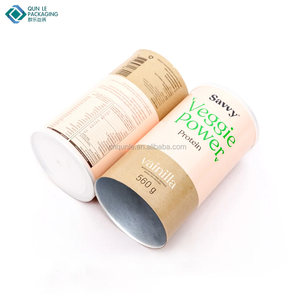 food grade paper tube paper food packaging tube for 500g collagen powder