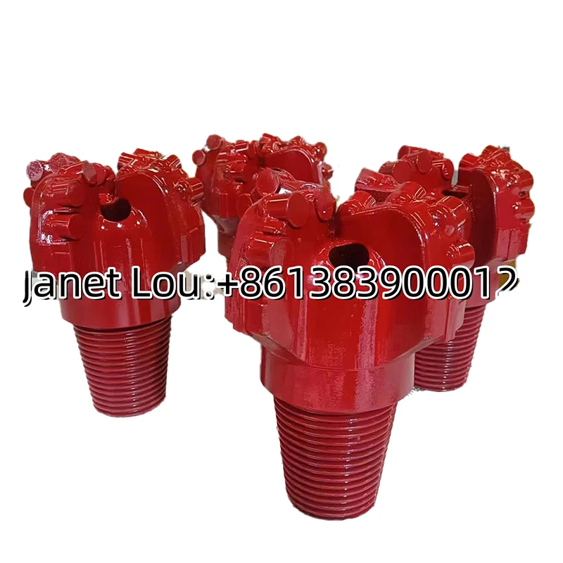 Steel body PDC arc bit with 4 blades for hard rock drilling
