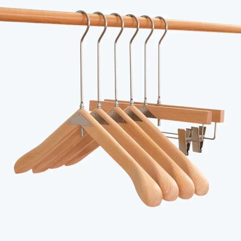 Premium Wood Clothes Hangers For Garment Display