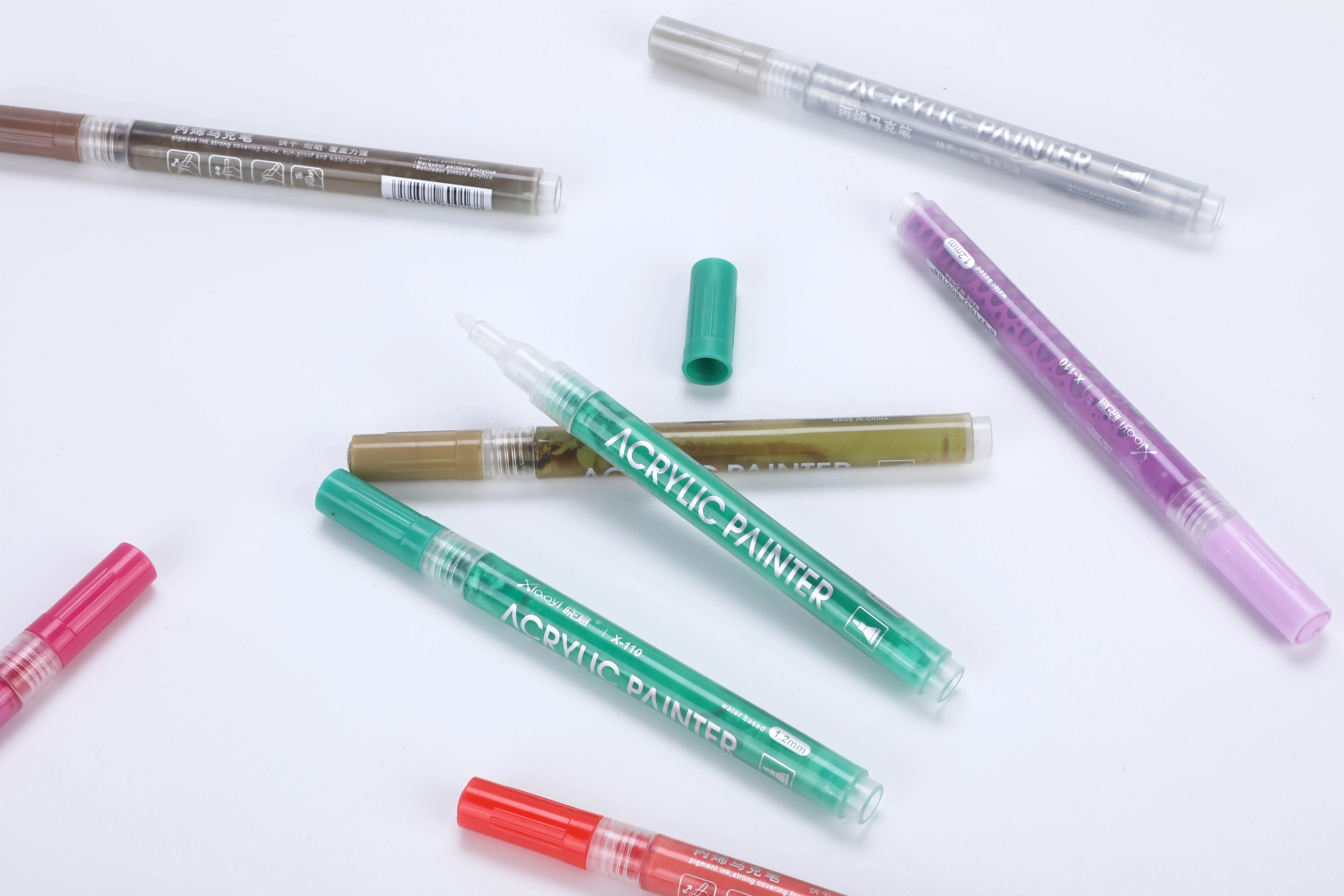 Hot Sale 12 24 36 Colors Set Multi Color Acrylic Paint Art Set Paint Pens Acrylic Markers