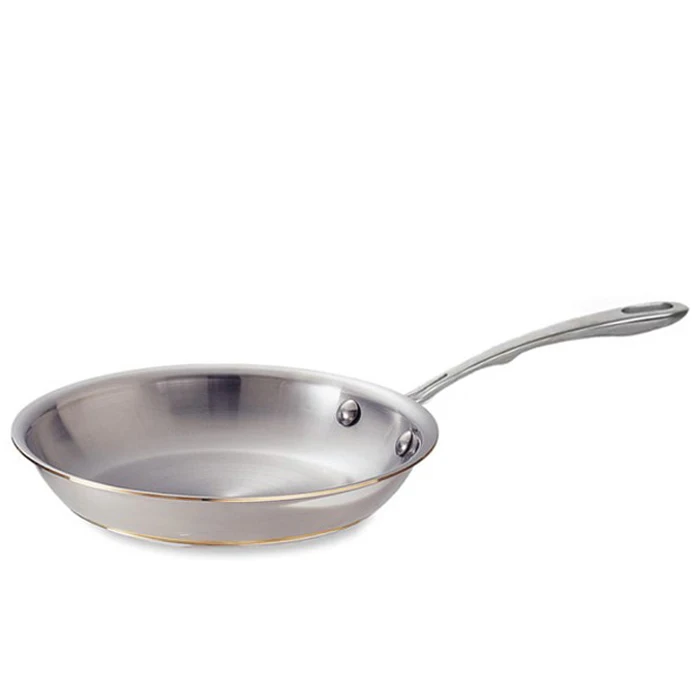 High quality 304 non-toxic five-layer stainless steel frypan set Chinese induction cooking wok for home kitchen