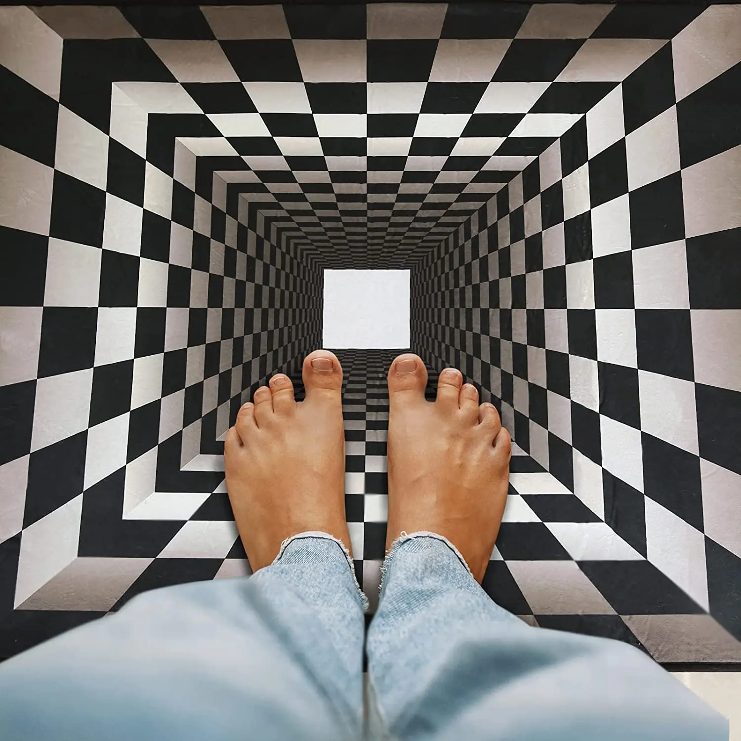 3D вихревой Иллюзия ковер для ванной комнаты мягкий коврик абстрактных геометрических оптический с защитой от скольжения половик декор в гостиную