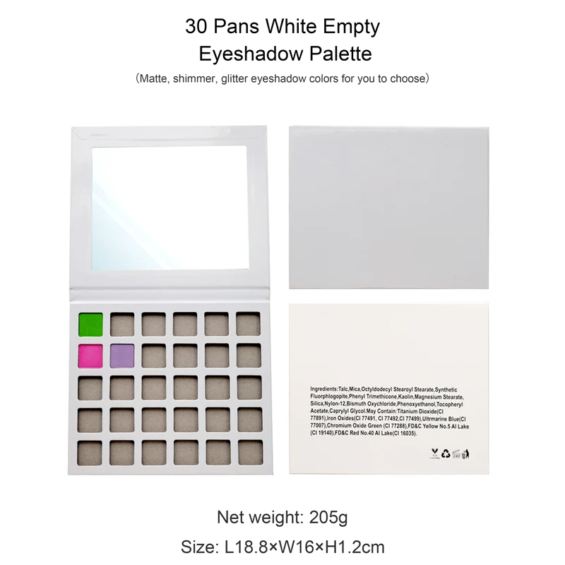 Rebranding Cosmetics Empty Eyeshadow Palette Private Label 26mm Round Eyeshadow Palette In Bulk