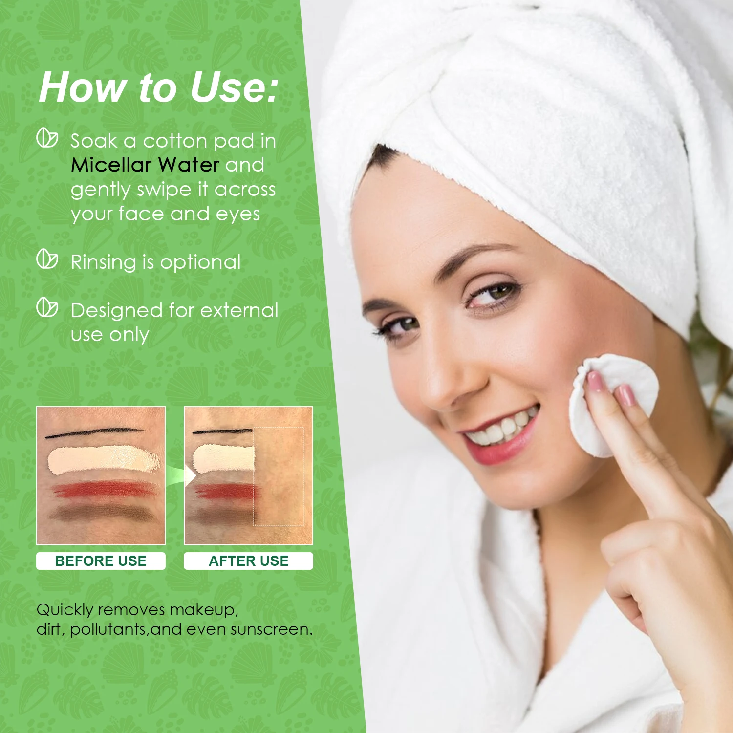 Custom Logo Micellar Water Makeup Remover Cosmetics Cleansing for Eye Lip & Face Moisturizing Facial