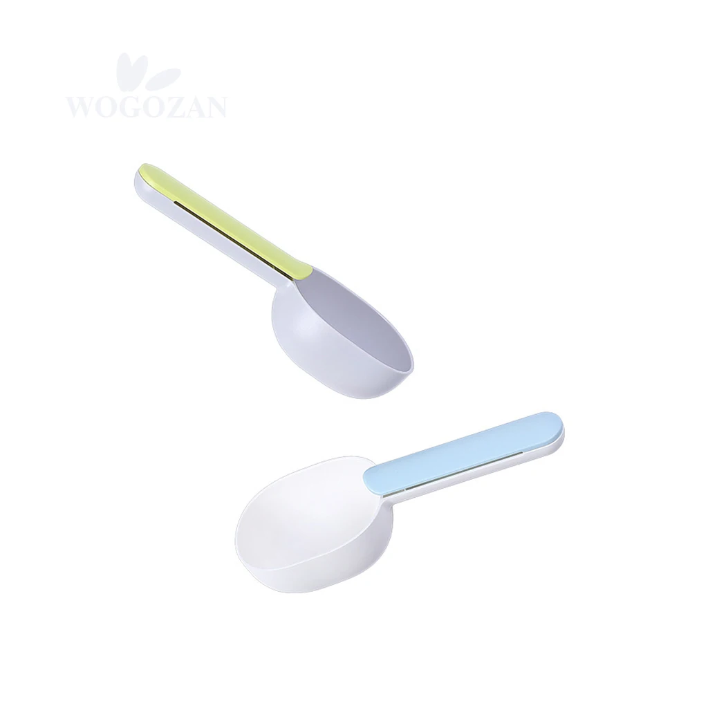 
Wholesale Pet Cats Dogs Food Spoon With Food Bag Clip Handle Assorted Colors Pet Food Scoop Measuring Cup 