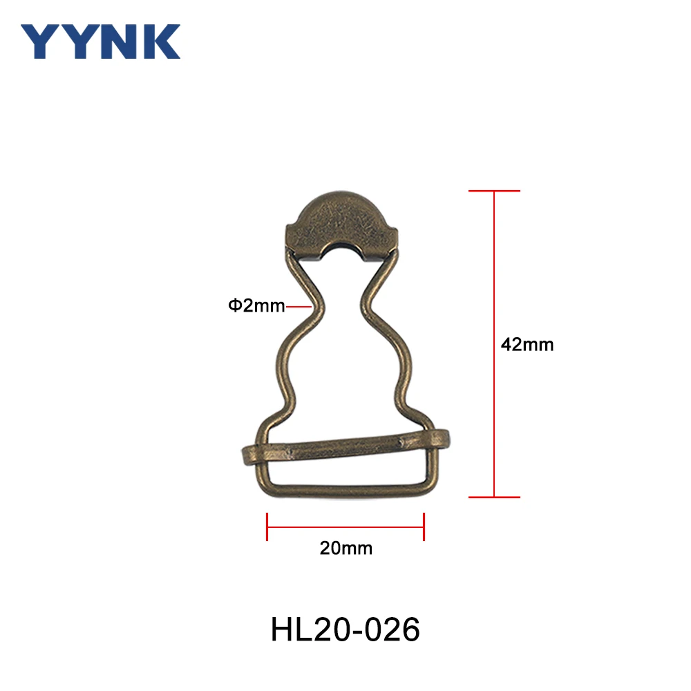 22 Years Manufacturer Wholesale 20MM Adjustable Suspender Buckles Custom Metal Brass Gourd Buckle for Overalls Jeans Pants