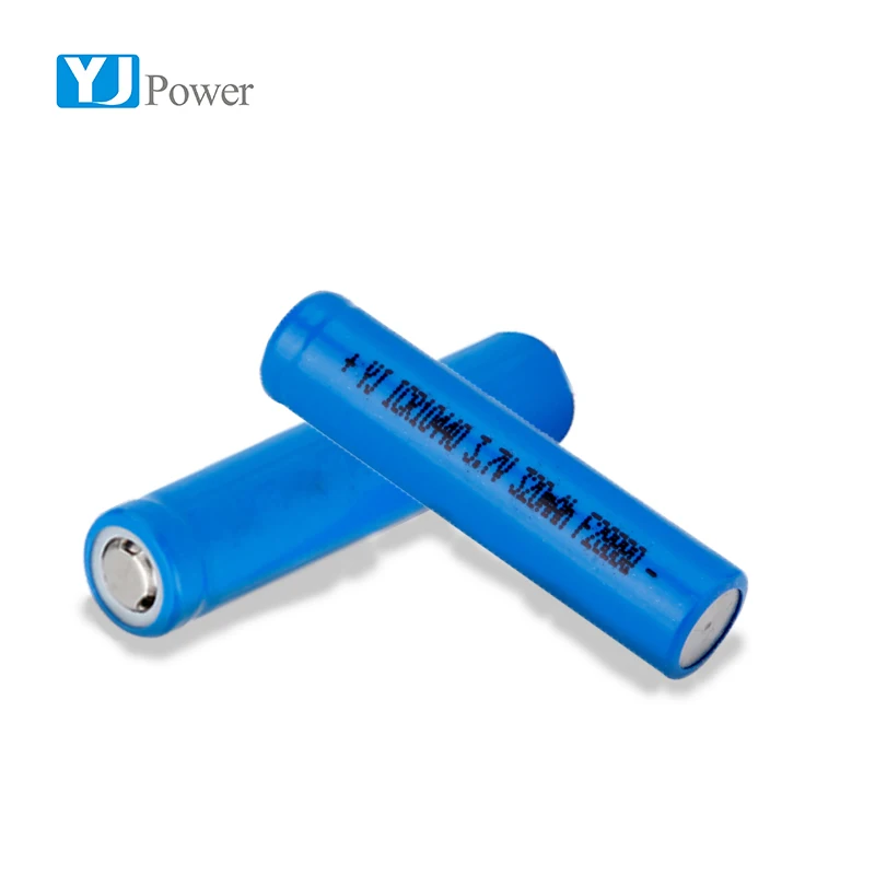 Popular Cylindrical Battery 3.7V 10440 360mAh Lithium Ion for Lighting