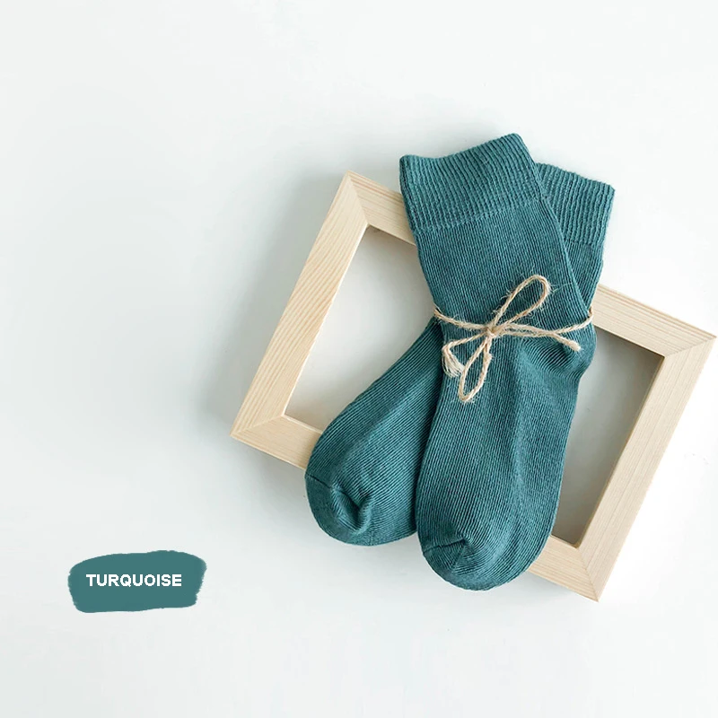 Детские Базовые носки Bonypony разных цветов на возраст 1-12 лет, Детские бесшовные цветные носки из чесаного хлопка, Чжэцзян