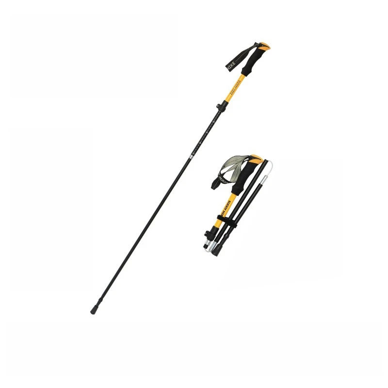 Five section folding walking cane, professional outdoor climbing equipment, super lightweight and agile mountaineering cane