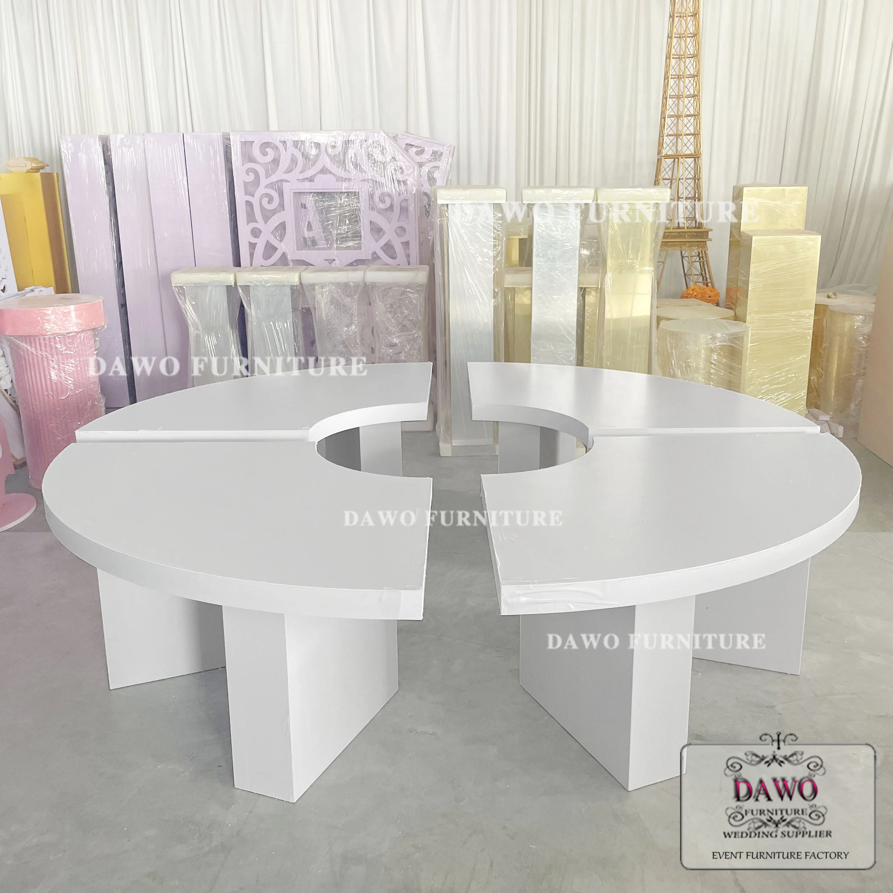 Детский стол из белого пластика mdf большой круглый стол для вечеринки