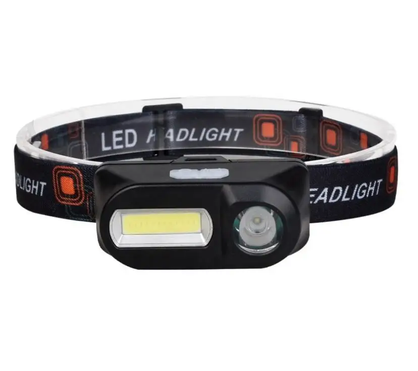 Emergency head lamp flash USB rechargeable COB LED torch waterproof mini headlamp