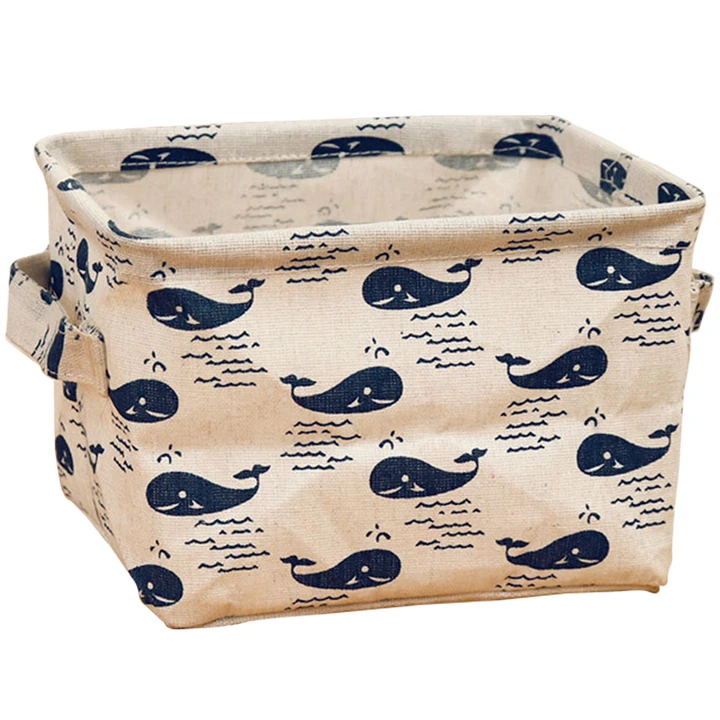 Оптовая продажа, экологически чистая Водонепроницаемая тканевая корзина для игрушек, складная корзина для хранения в шкафу, кухне, настольный органайзер для мелочей