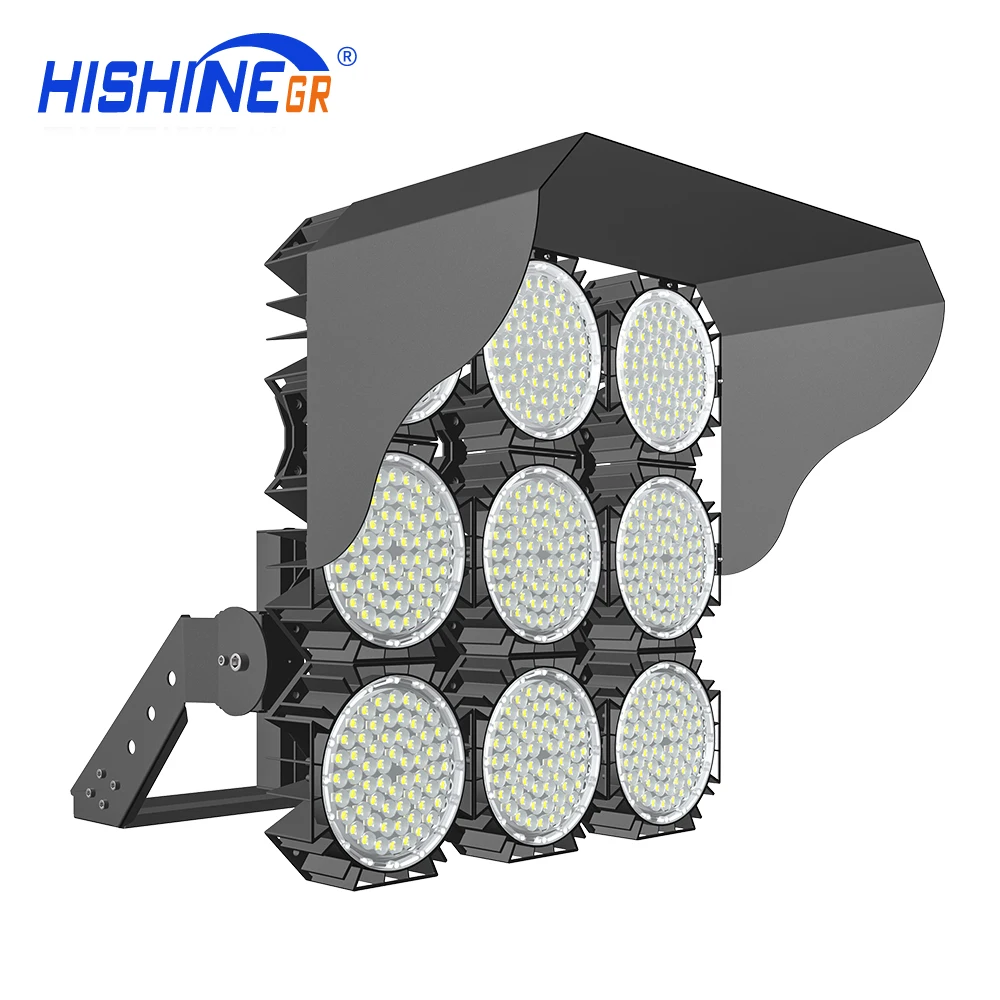 Hishine Wi sun High Mast Light Outdoor Waterproof Football Field Light 1000w Led Projector Lighting IP67 Aluminum Alloy 80 7 Yea