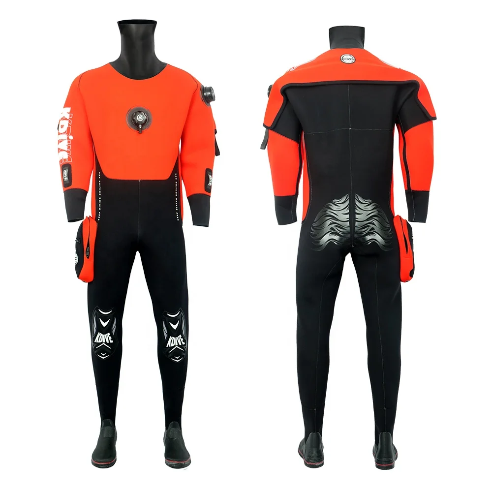 Factory Orange Waterproof Diving Drysuit Equipment Neoprene Drysuits for Scuba Diving