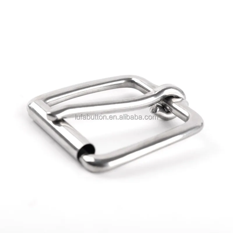 Custom Logo 40mm Heavy Duty Stainless Steel Single Prong Square Belt Buckle