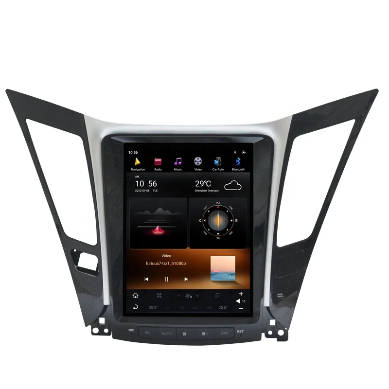 Tesla style Android 11 Car radio for Hyundai Sonata 2010-2015 Car Multimedia Player Wireless Carplay 4G