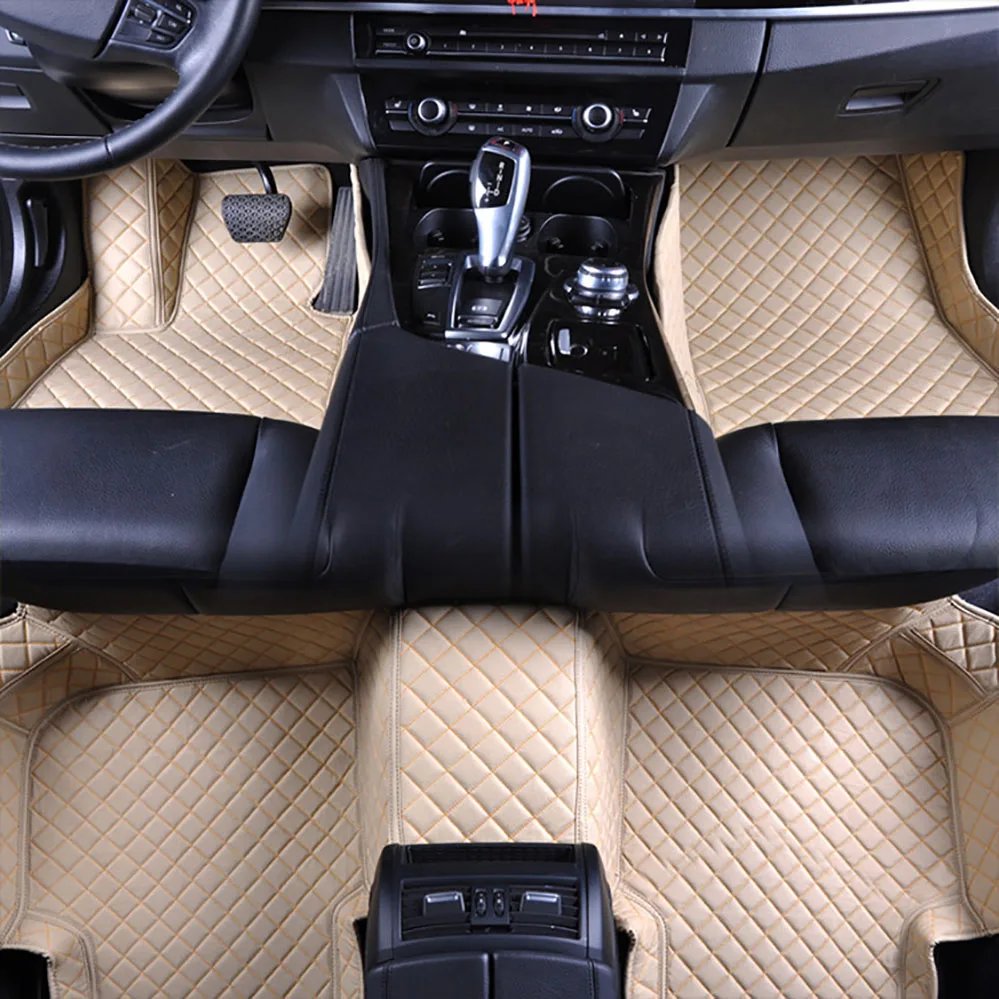 QCI161 High Quality Universal Car Mat Fully Surrounded Customization All Leather Car Floor Pad Car Foot Pad