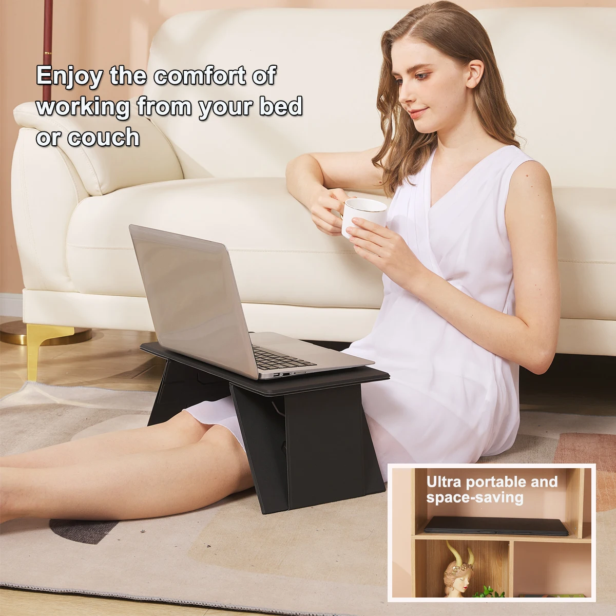 New Generation Origami laptop desk you can carry anywhere, Foldable and lightweight mini Table, car desk