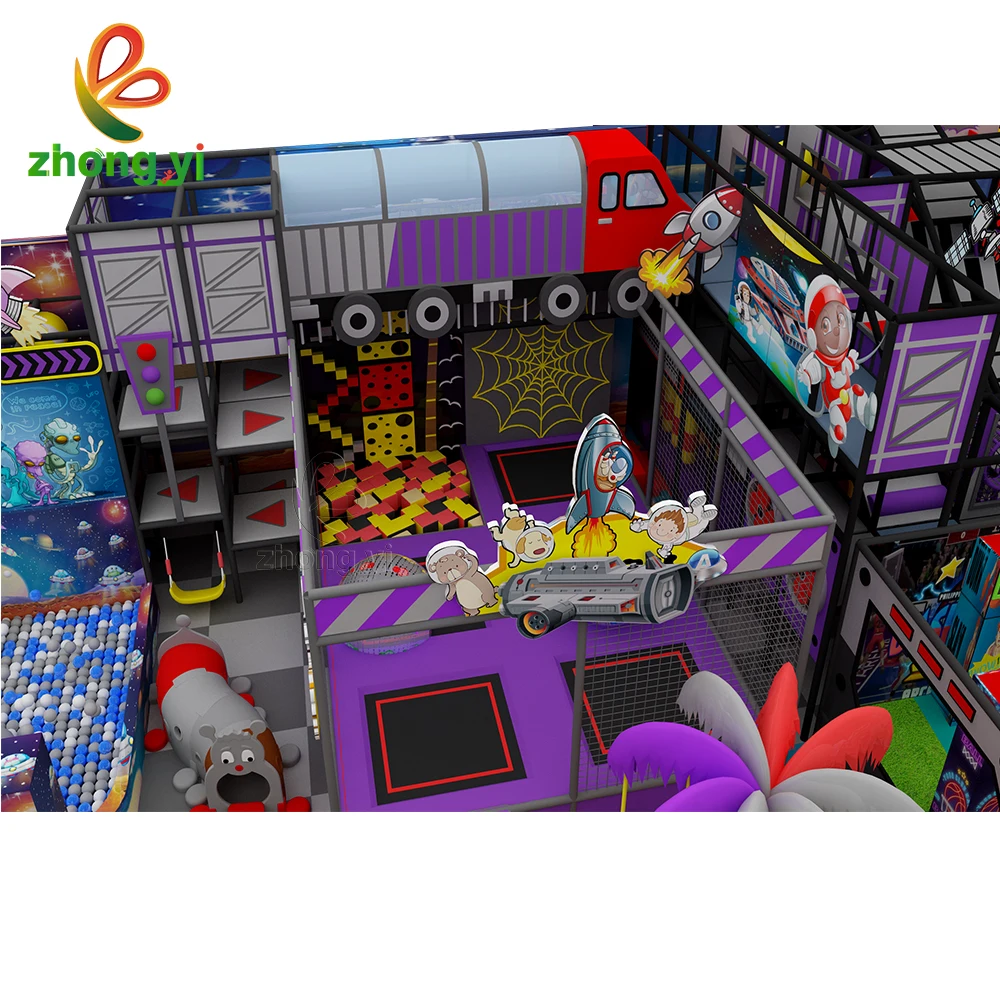 Most popular space style children play equipment indoor playground