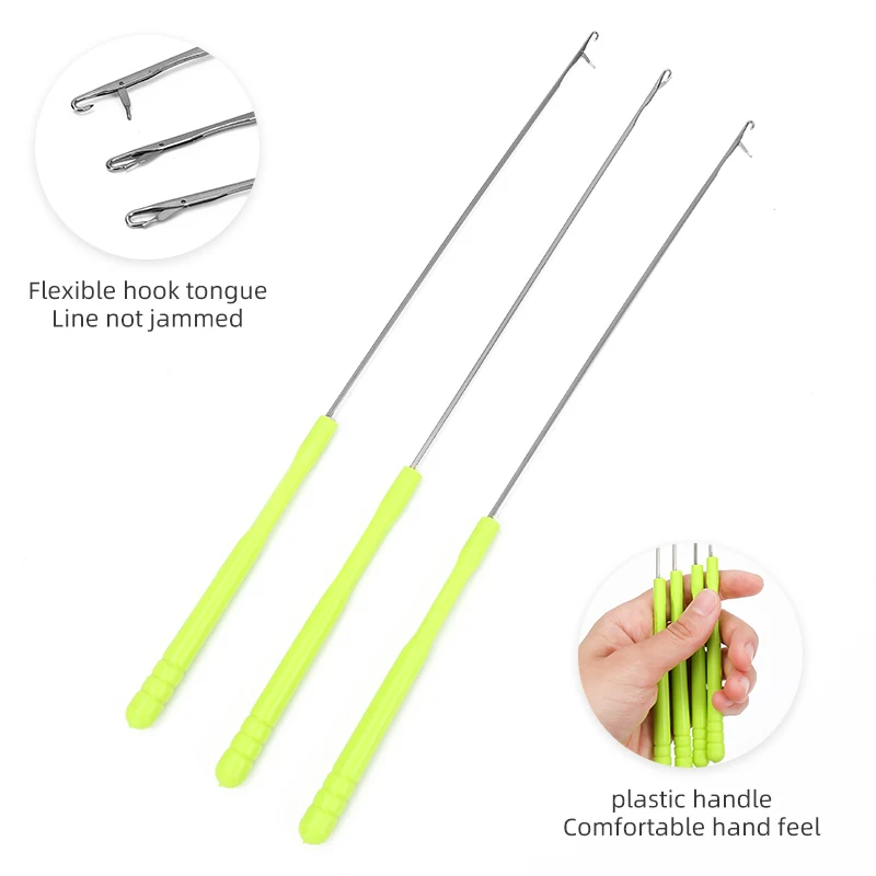 JP Plastic Yellow Handle Tongue Crochet Hook Diy Handwork Knitting Needles Tools Long Type Crochet Hook