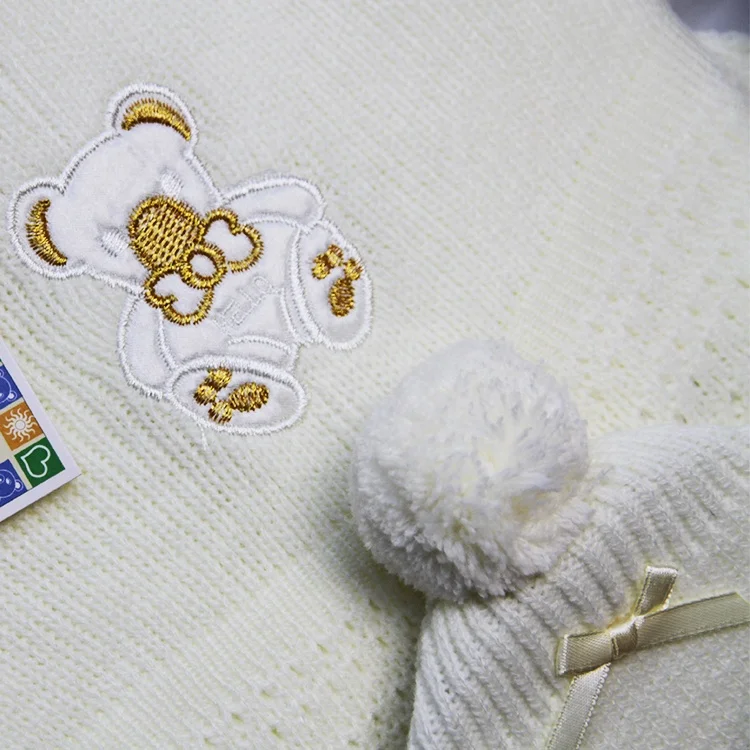 Горячая Распродажа, Зимний вязаный детский свитер Briantex на заказ для новорожденных мальчиков, комплект одежды