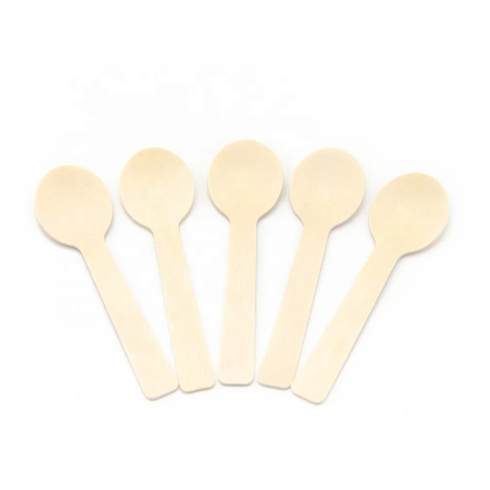 Party Disposable Reinforced Cutlery Wooden Spoon New Design Mini Wood Spoons Kitchen Utensils Set