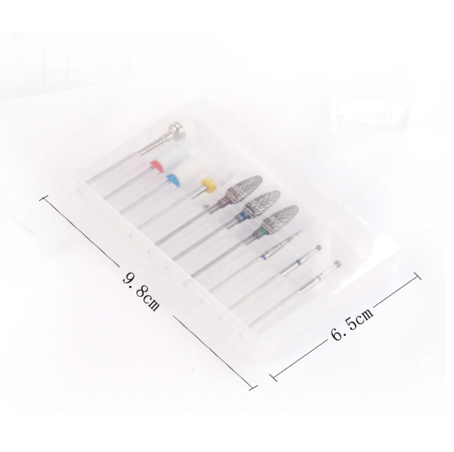 Nail Drill Bits Set Tungsten Steel Alloy Polishing Head 10 pcs For Nail Grinding Machine Grinding Brush Exfoliate Polished stick