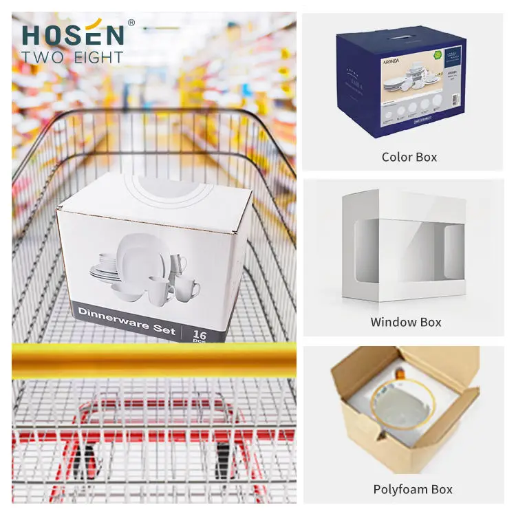 Horeca Party Dinner Set Wholesale Classics OEM/ODM Square Ceramic Plates Set Coffee Cups China  Fine Porcelain Tableware Mugs