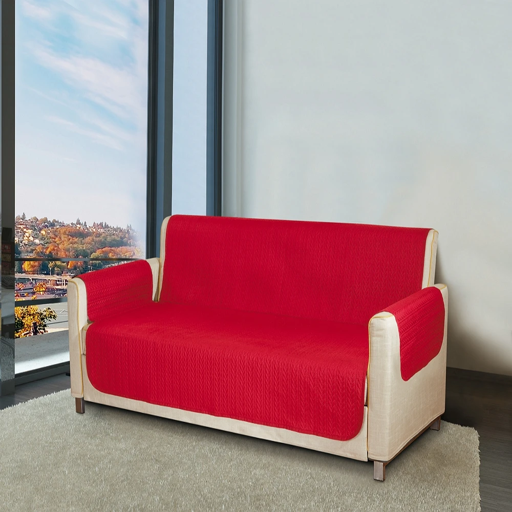 100% polyester microfiber sofa cover waterproof 3 seat sofa covers embossing  arm chair cover
