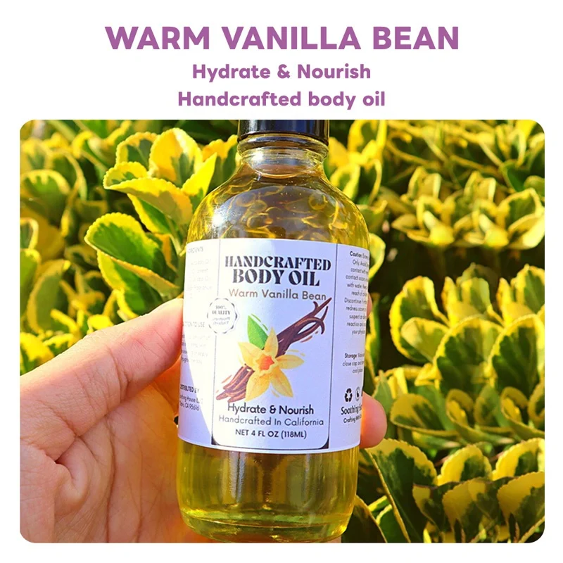 Dry Skin Moisturizing Tightening Body Massage Handcrafted Strawberry Shortcake Body Oil
