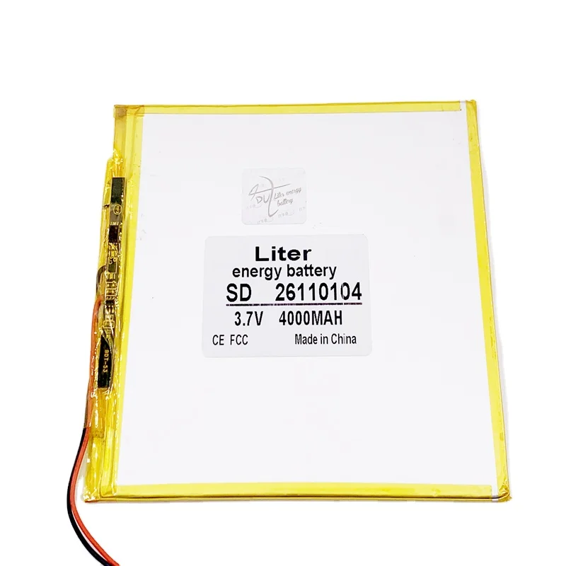 Ультратонкий литий-полимерный аккумулятор 26110104 25110105 3,7 в 4000 мАч