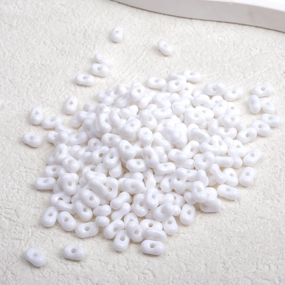 3*6mm Multicolor Plastic Loose Seed Space Beads , DIY Accessories 10g/bag Acrylic Peanut Beads for Bracelet